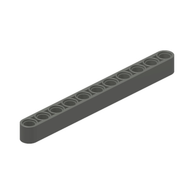TECHNIC 11M BEAM · Dark Stone Grey (réf. BrickLink Dark Bluish Gray)