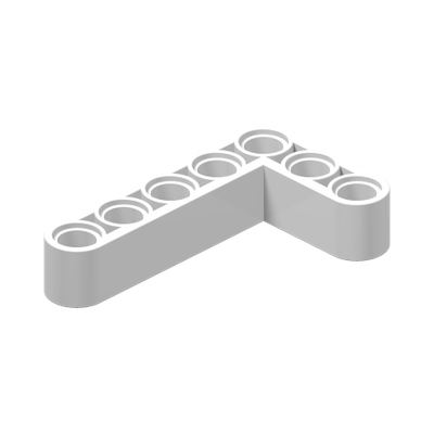 TECHNIC ANG. BEAM 3X5 90 DEG. · LEGO 4585040 (réf. BrickLink 32526) · White (réf. BrickLink White)