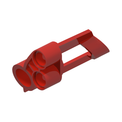 Technic, Panel Fairing # 5 Small Short, Large Hole, Side A · LEGO 4143152 (réf. BrickLink 32527) · Couleur BrickLink : Red