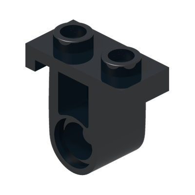 Technic, Pin Connector Plate with Hole on Bottom · LEGO 4144023 (réf. BrickLink 32529) · Couleur BrickLink : Black