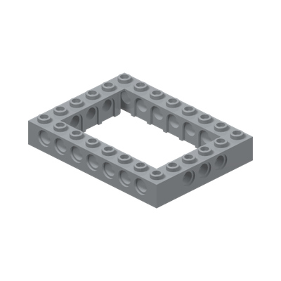 6X8 BRICK, DIA. 4,85 · Medium Stone Grey (réf. BrickLink Light Bluish Gray)