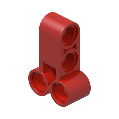 Technic, Pin Connector Perpendicular Double 3L · LEGO 4158836 (réf. BrickLink 32557) · Couleur BrickLink : Red