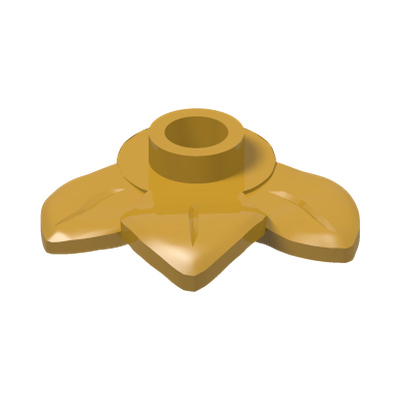 PLANT, W/ PLATE 1X1, NO. 1 · Warm Gold (réf. BrickLink Pearl Gold)