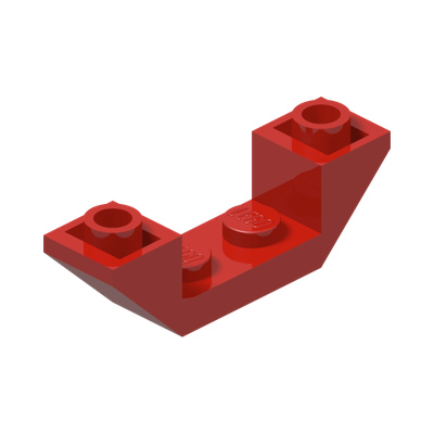 ROOF TILE 1X4, INV., DEG. 45, W/ CUTOUT · Bright Red (réf. BrickLink Red)
