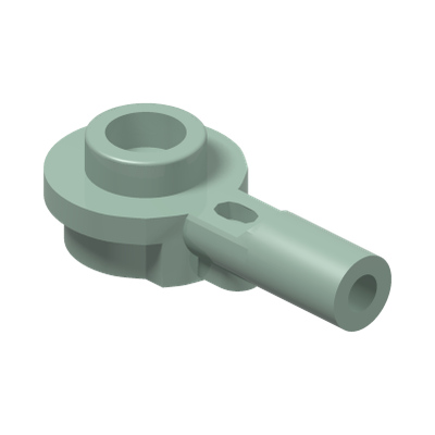 PLATE 1X1 ROUND W/ HORIZONTAL 3.2 SHAFT · Sand Green (réf. BrickLink Sand Green)