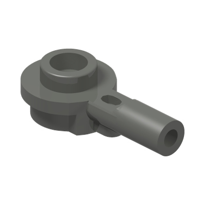 PLATE 1X1 ROUND W/ HORIZONTAL 3.2 SHAFT · Dark Stone Grey (réf. BrickLink Dark Bluish Gray)