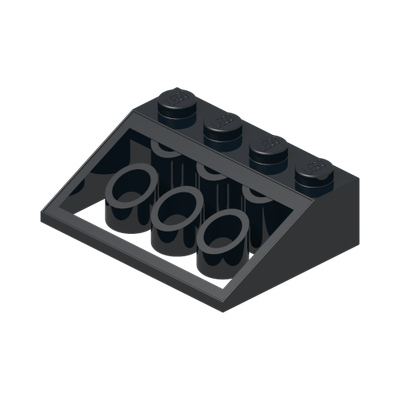 ROOF TILE 3X4/25 DEG. · Black (réf. BrickLink Black)