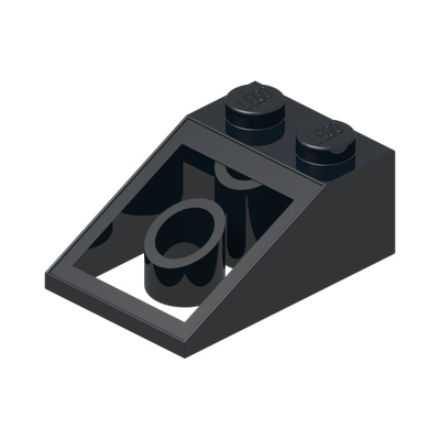 ROOF TILE 2X3/25° · Black (réf. BrickLink Black)