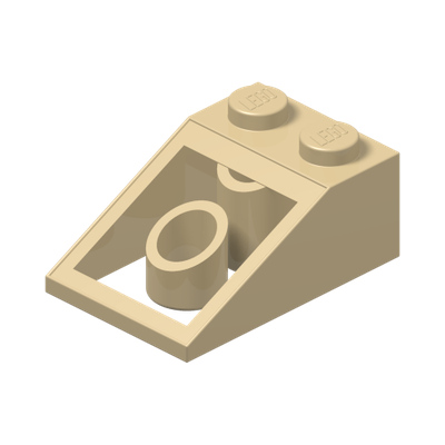 ROOF TILE 2X3/25° · Brick Yellow (réf. BrickLink Tan)