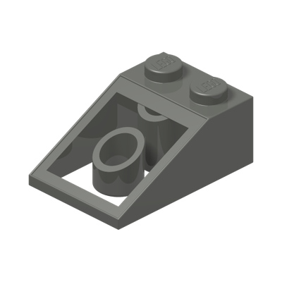ROOF TILE 2X3/25° · Dark Stone Grey (réf. BrickLink Dark Bluish Gray)