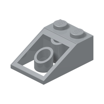 ROOF TILE 2X3/25° · Medium Stone Grey (réf. BrickLink Light Bluish Gray)