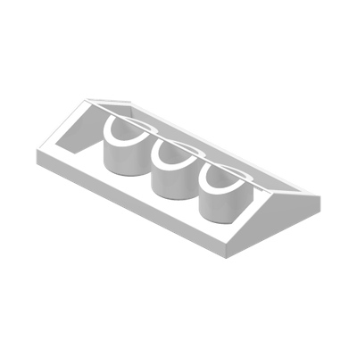 Slope 33 2 x 4 Double · LEGO 4227644 (réf. BrickLink 3299) · Couleur BrickLink : White