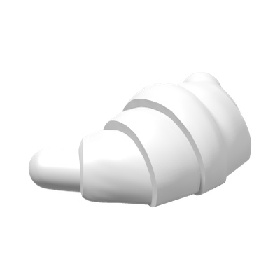 Croissant with Rounded Ends · LEGO 6058250 (réf. BrickLink 33125) · Couleur BrickLink : White