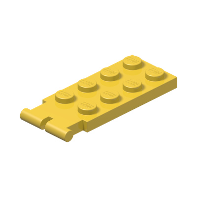 Hinge Plate 2 x 4 - Male (Digger Bucket Holder) · Réf. BrickLink 3315 · Couleur BrickLink : Yellow