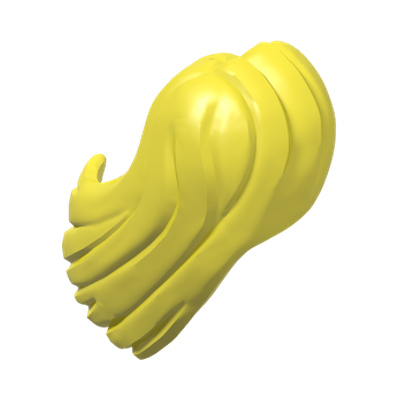 Hair Long, Swooped Aside · Réf. BrickLink 3321 · Couleur BrickLink : Bright Light Yellow