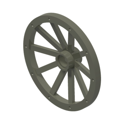 Wheel Wagon 43mm · LEGO 4143343 (réf. BrickLink 33211) · Couleur BrickLink : Dark Gray