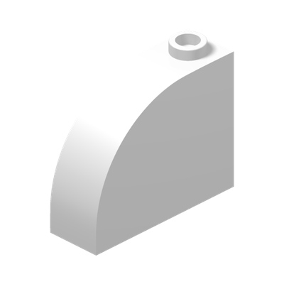 BOW BRICK 1X3X2 · White (réf. BrickLink White)