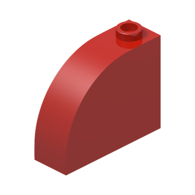 BOW BRICK 1X3X2 · Bright Red (réf. BrickLink Red)