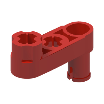 Technic, Liftarm, Modified Crank / Pin 1 x 3 - Axle Holes · LEGO 6167937 (réf. BrickLink 33299) · Couleur BrickLink : Red