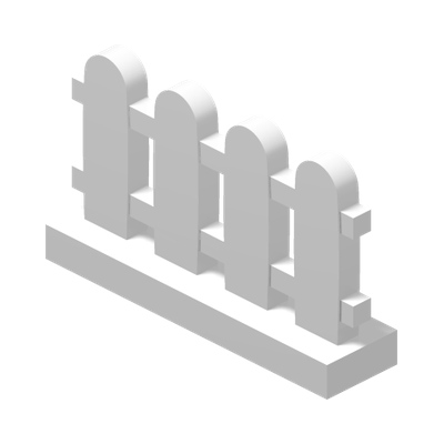 FENCE 1X4X2 · LEGO 4141607 (réf. BrickLink 33303) · White (réf. BrickLink White)