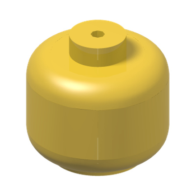 MINI FIGURE, BABY HEAD NO. 2 · LEGO 6187163 (réf. BrickLink 33464) · Bright Yellow (réf. BrickLink Yellow)
