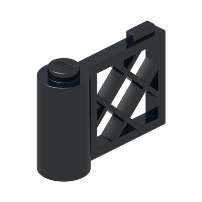 Fence Gate 1 x 3 x 2 Lattice · Réf. BrickLink 3358 · Couleur BrickLink : Black