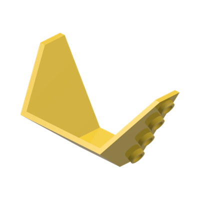 Vehicle, Tipper End Sloped · LEGO 343624 (réf. BrickLink 3436) · Couleur BrickLink : Yellow