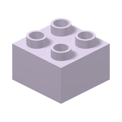 DUPLO BRICK 2X2 · Lavender (réf. BrickLink Lavender)