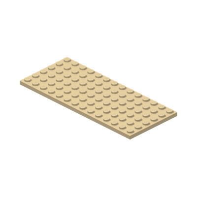 PLATE 6X14 · Brick Yellow (réf. BrickLink Tan)