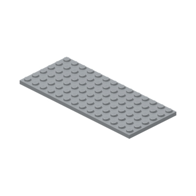 PLATE 6X14 · Medium Stone Grey (réf. BrickLink Light Bluish Gray)