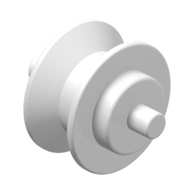 Wheel Center Small with Stub Axles (Pulley Wheel)