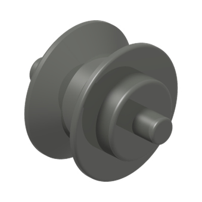 HUB FOR FORK · Dark Stone Grey (réf. BrickLink Dark Bluish Gray)