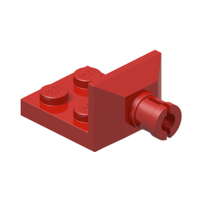 Plate, Modified 2 x 2 with Helicopter Tail Rotor Holder · Réf. BrickLink 3481 · Couleur BrickLink : Red