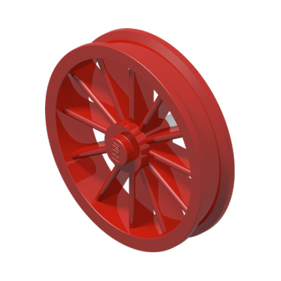 Wheel Spoked Large · Réf. BrickLink 35 · Couleur BrickLink : Red