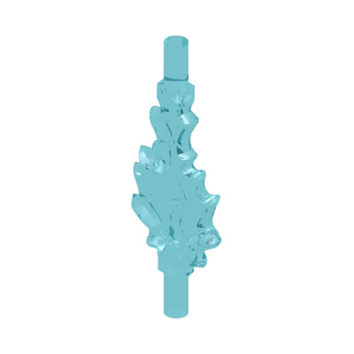 Power Burst, Bolt Large with Bar Ends · LEGO 6218842 (réf. BrickLink 35032b) · Couleur BrickLink : Trans-Light Blue