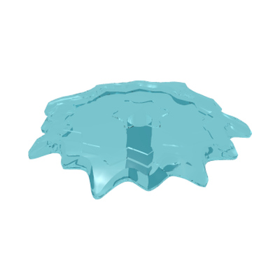 Power Burst, Shield Large with Bar End · LEGO 6218842 (réf. BrickLink 35032e) · Couleur BrickLink : Trans-Light Blue