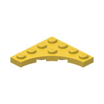 PLATE 4X4, W/ ARCH · Bright Yellow (réf. BrickLink Yellow)