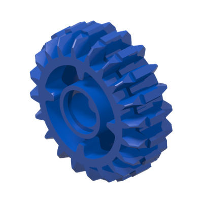 ANGLED GEAR WHEEL Z20, W/ 4.85 HOLE · Bright Blue (réf. BrickLink Blue)