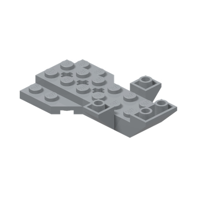 BASE 4X7X1, INVERTED, 45 DEG., NO. 1 · LEGO 6452334 (réf. BrickLink 3536) · Medium Stone Grey (réf. BrickLink Light Bluish Gray)