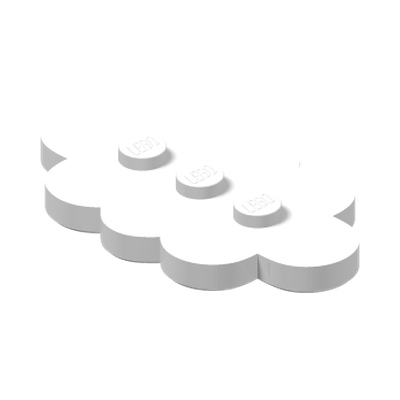 DESIGN PLATE 3X5, NO. 1 · LEGO 6223667 (réf. BrickLink 35470) · White (réf. BrickLink White)