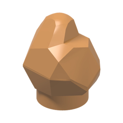 Rock 1 1/3 x 1 1/3 x 1 · LEGO 6432504 (réf. BrickLink 35646) · Couleur BrickLink : Medium Nougat