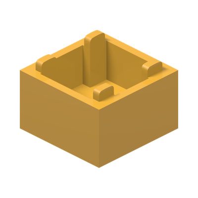Container, Box 2 x 2 x 1 - Top Opening with Flat Inner Bottom · LEGO 6279767 (réf. BrickLink 35700) · Couleur BrickLink : Bright Light Orange