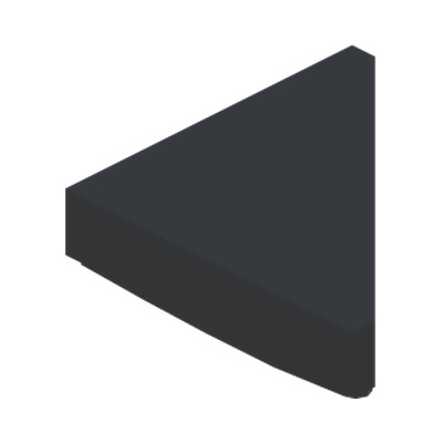 TILE 2X2, W/ DEG. 45 CUT · Black (réf. BrickLink Black)