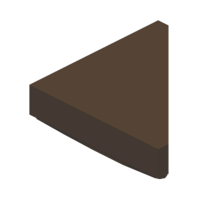 TILE 2X2, W/ DEG. 45 CUT · Dark Brown (réf. BrickLink Dark Brown)