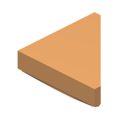 TILE 2X2, W/ DEG. 45 CUT · Medium Nougat (réf. BrickLink Medium Nougat)