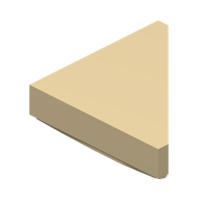 TILE 2X2, W/ DEG. 45 CUT · Brick Yellow (réf. BrickLink Tan)