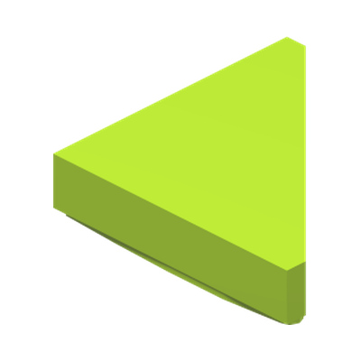 TILE 2X2, W/ DEG. 45 CUT · Bright Yellowish Green (réf. BrickLink Lime)