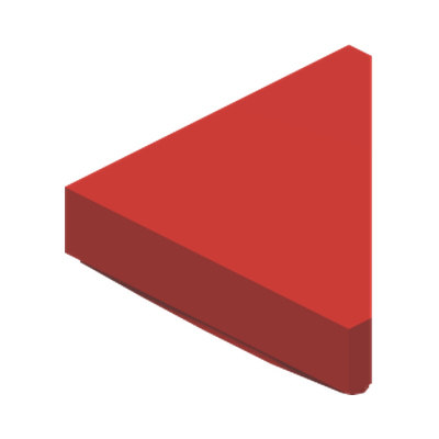 TILE 2X2, W/ DEG. 45 CUT · Bright Red (réf. BrickLink Red)