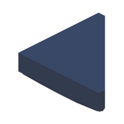 TILE 2X2, W/ DEG. 45 CUT · Earth Blue (réf. BrickLink Dark Blue)