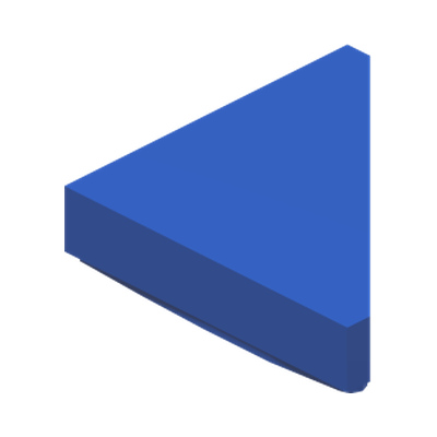 TILE 2X2, W/ DEG. 45 CUT · Bright Blue (réf. BrickLink Blue)